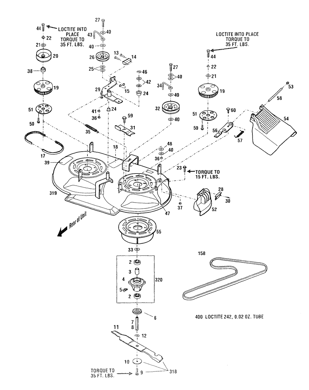 Mower Deck Assembly Diagram and Parts List for 933E 12AE751100-Cut Cub Cadet Lawn Mower